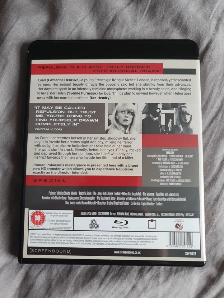 Repulsion 1965 Film. Blu-ray 2016. Movie Film. Roman Polanski. - Image 3 of 3