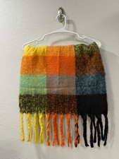 Women  s Chunky Scarf Warm Big Thick Winter Black Green Yellow 17  x84  