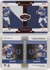 2019 Plates & Patches Double Coverage Relics Red /10 Marlon Mack Nyheim Hines