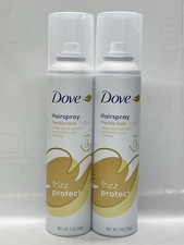 Dove Frizz Protect 3 Flexible Hold Hairspray With Micro-Serum, 7 Oz.  Pack 2 
