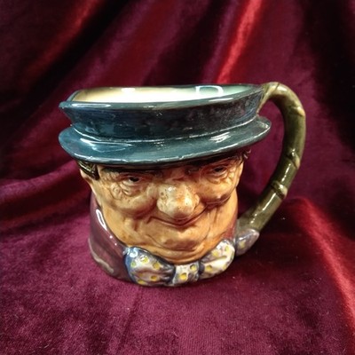 ROYAL DOULTON ENGLAND TONY WELLER TOBY CHARAKTER KRUG 3'' hoch KLEIN MID-CENTURY