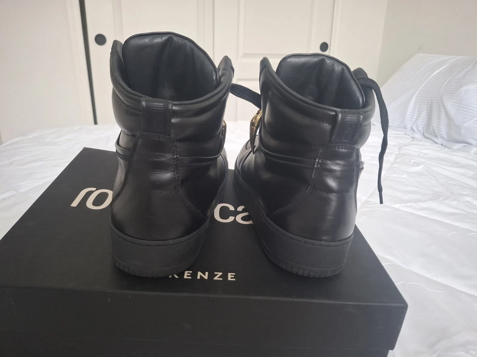 Roberto Cavalli Penny Mocasines Terciopelo Negro EE. UU. 11 con Caja - Zapatos de Diseñador para Hombre” Foto 4 de 4