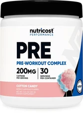 Nutricost Pre-Workout Powder (Cotton Candy) 30 Servings - GMO-Free, Gluten-Free