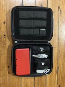 Nintendo 3DS XL Red 4GB SD Stylus Case Chargers AR Cards Dragonology Screen Prot