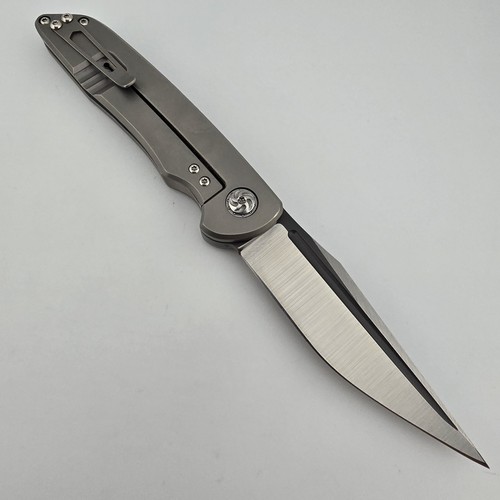 Kizer Matanzas Ki4510A3 Folder Titanium Brown Micarta S35VN Drop Point Regrind