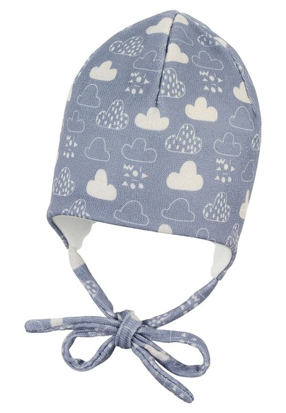 Sterntaler Unisex Kinder Beanie MüTze Wolkenmuster Blau GrößE-image