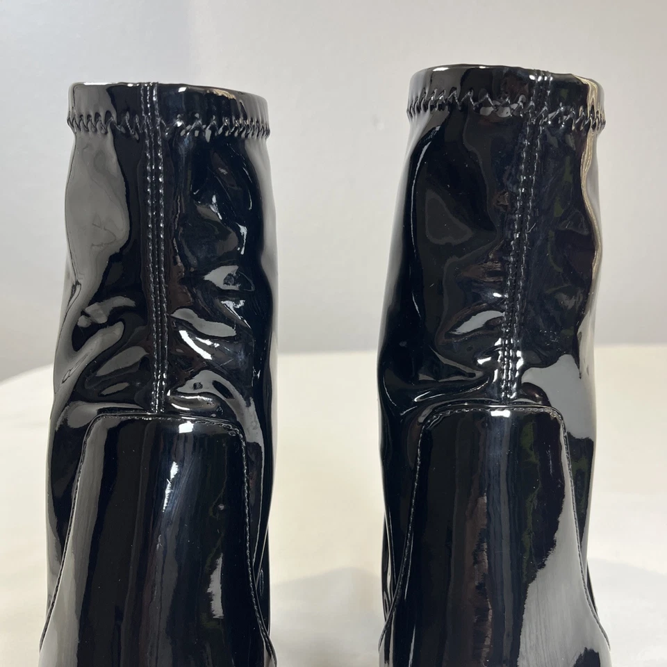 Botines Aldo charol para mujer botín negro talla 7,5 EE. UU. Foto 4 de 4