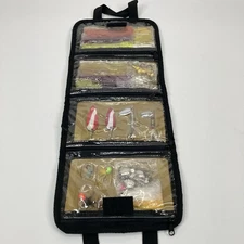 Eagle Claw Fishing Tackle Kit 98 Pc Soft Packable Storage Bag Flies Luers More