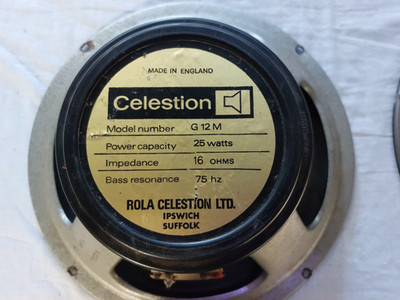 CELESTION G12 M BLACKBACK/GREENBACK 1977 16OHM