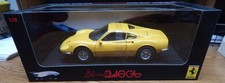 HOT WHEELS ELITE FERRARI DINO 240 GT NIB 1/18 SCALE IN YELLOW COLOR NICE LQQK
