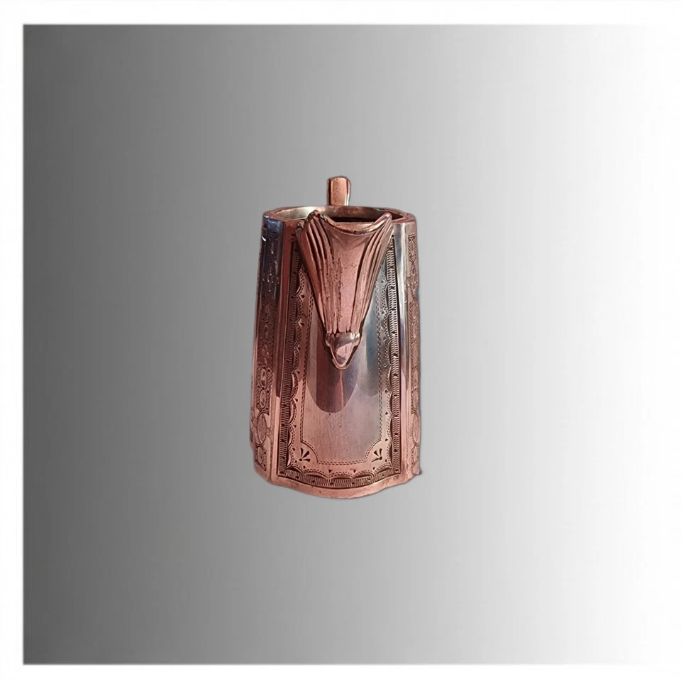 Antique Walker & Hall Silver Plated Cream Jug 1677A Sheffield – Ornate Engraved — 第 3/4 张图片