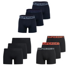 Superdry Mens Boxer Briefs, 3 Pack - Boxer Triple Pack, Logo Waistband, Cotton S...