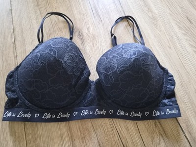 Damen Strech - Push-Up-BH - Blau  - Gr. 90 C - NEU