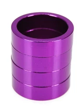 Bicycle BMX or MTB headset spacers for 1 1/8" threadless (SET of 4) 10mm PURPLE