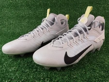 NIKE Huarache 9 Elite Mid LAX SE Mens 13 Grey Black Lacrosse Cleats FV6149-001