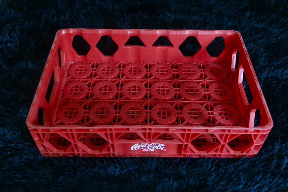 18,5-дюймовая винтажная красная пластиковая бутылка кока-колы ящик для рекламы - Изображение 2 из 4