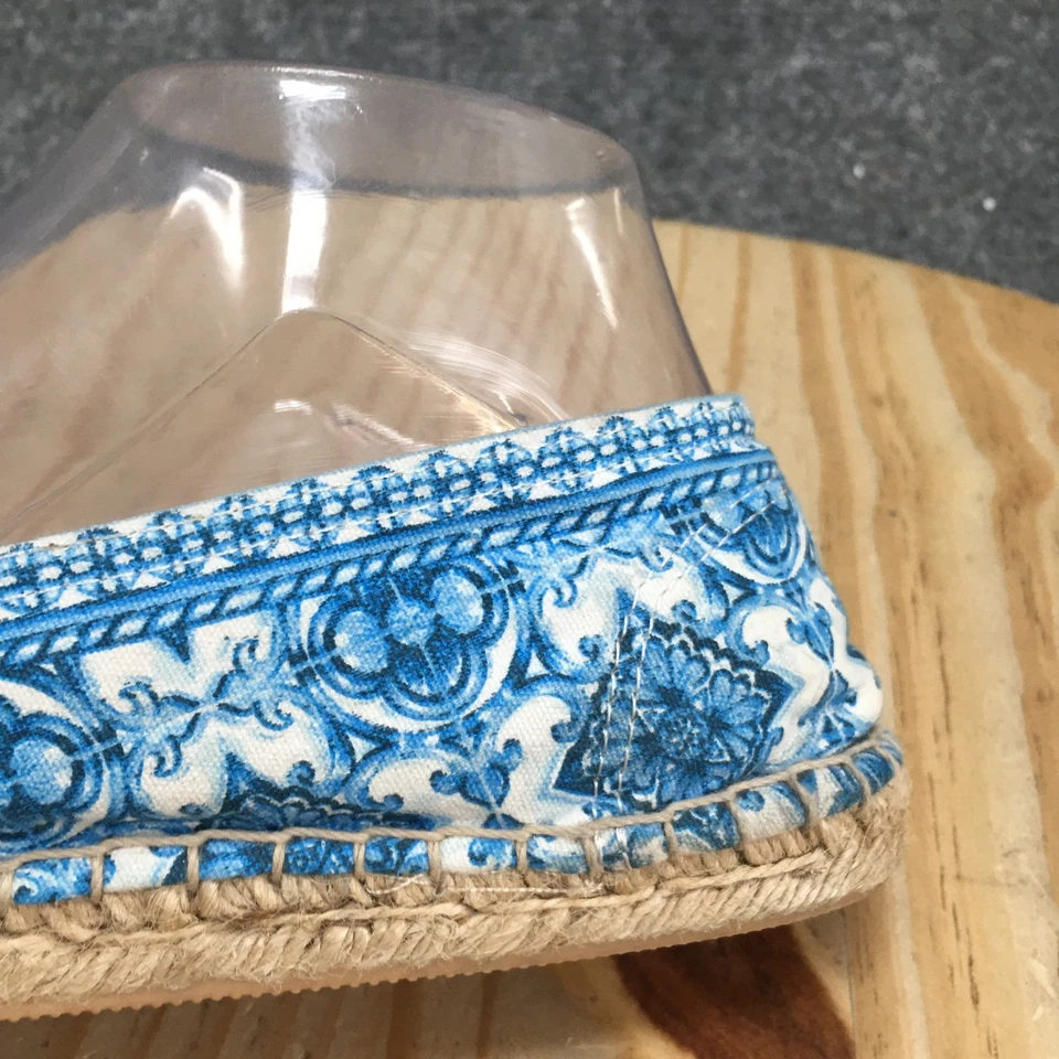 Brighton Zapatos Mujer 9 Belina Alpargata Floral Azul Tela Sin Cordones Informales Planos Foto 4 de 4