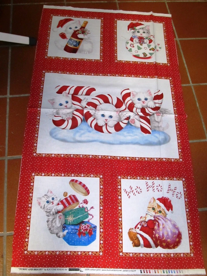 Adventskalender Weihnachtsstoffe 2 Meter Basteln Reste Baumwolle portofrei - Bild 3 von 4