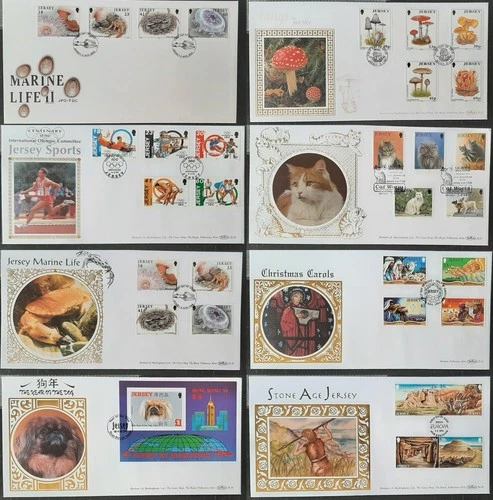 z(JER-223) JERSEY 1994 FDC set of (8) First Day BENHAM Covers (ALL pictured)
