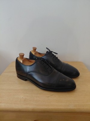 Loake Saxone 8,5 Schuhe schwarz Oxford Leder England Cap Toe Northampton 42,5