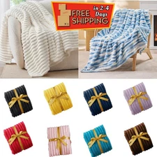 Fleece Throw Blanket for Couch - 300GSM Soft & Warm Fluffy Blanket (50"x60")
