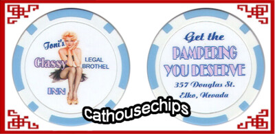 Toni's Classy Inn Elko Nev. Legal Brothel chip Cat House Whore House Bordello