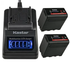 Kastar Battery LCD Quick Charger for Sony NP-F970 CN-126 CN-160 LED Video Light