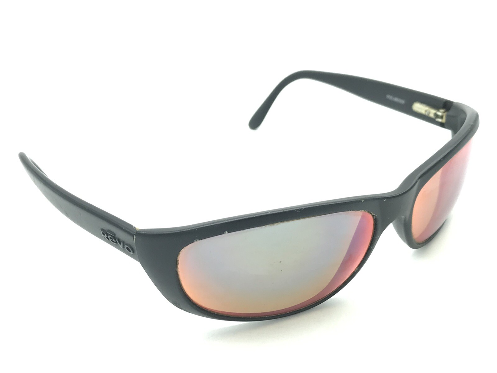 REVO 1013/001 Polarized Matte Black Wrap Sunglasses M… Gem