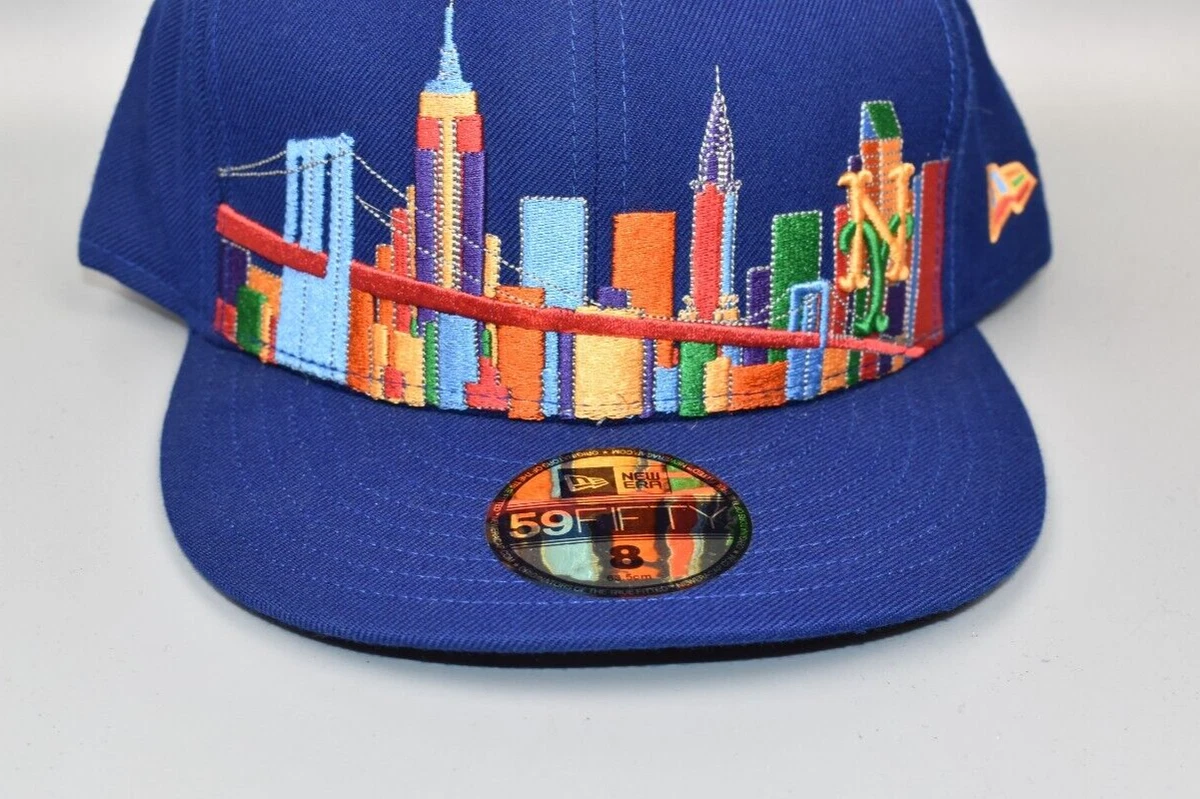 New York Mets New Era 59FIFTY NYC Skyline Blue Men's Fitted Cap Hat - Size:  8