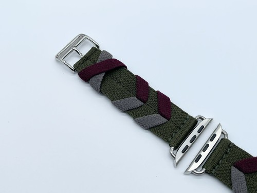 Oryginalny pasek Apple Watch Hermes KAKI Bridon Single Tour 49mm 45mm 44mm - Zdjęcie 9 z 20