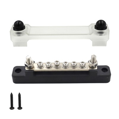 6/12 Terminal Ground Distribution Block Kit Schwarz/Rot für Auto Wohnmobil I3Z7