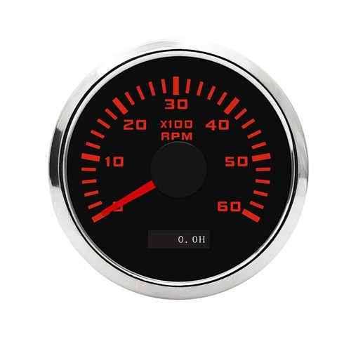 52mm Tachometer Gauge LCD Digital Hour Meter For Car Boat 0-6000RPM - Picture 2 of 13