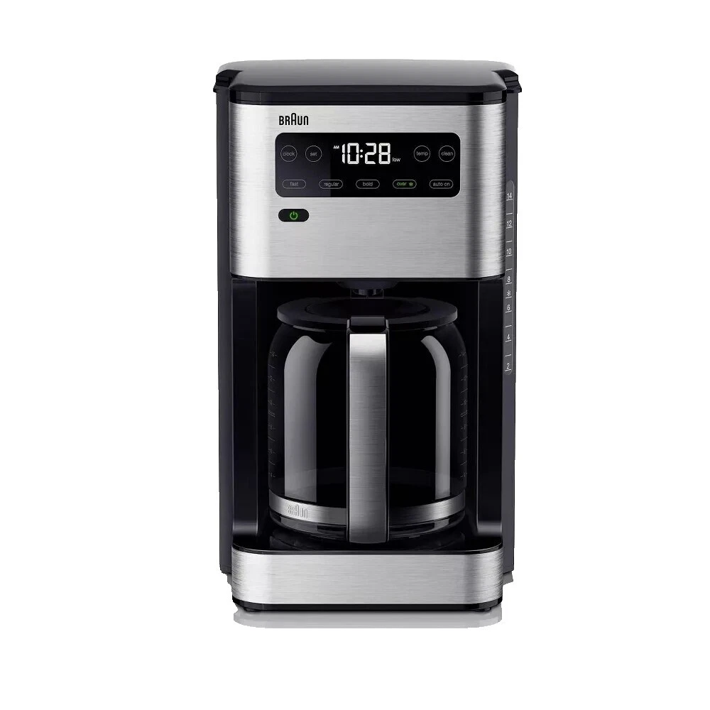 Máquinas de café negro acero inoxidable Braun