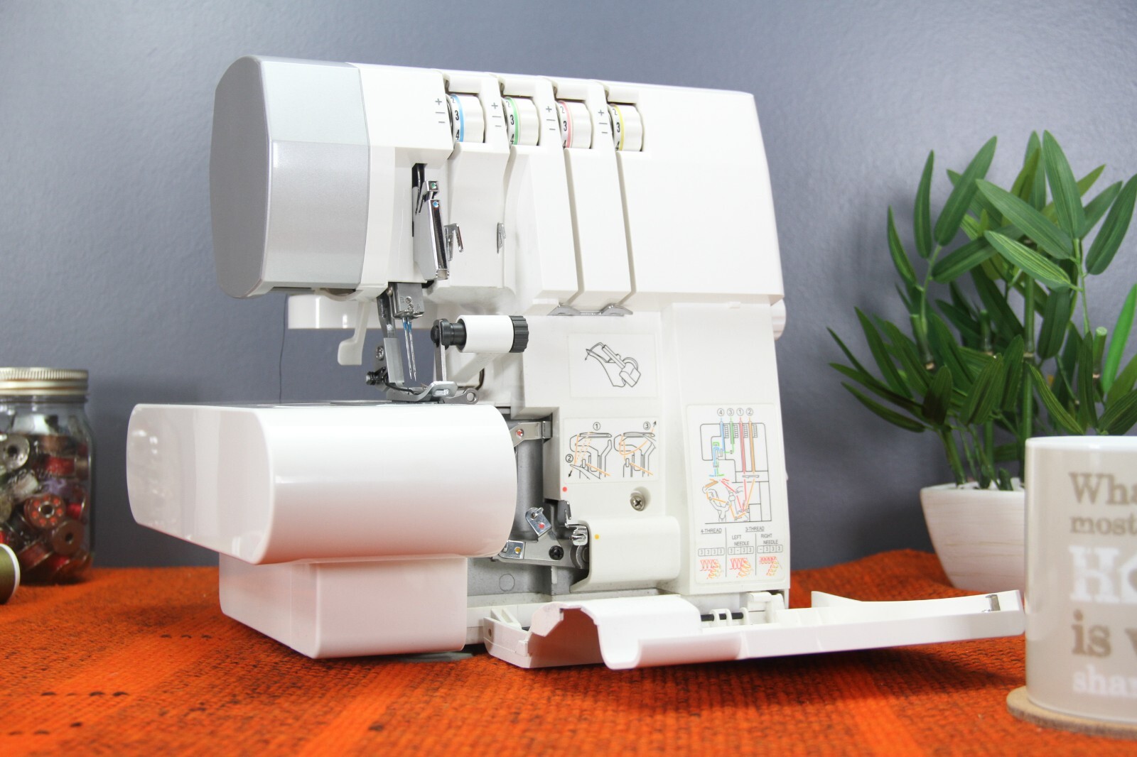 SINGER 14SH754 Overlock 4 Thread Serger Sewing Machine eBay