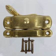 Vintage 1401 A3 Narrow Strike Sash Lock Ives Bright Brass Plated Cast Aluminim.