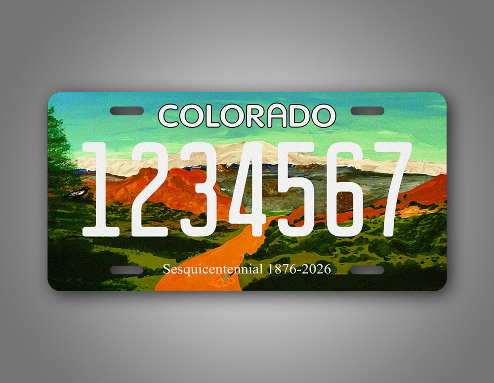 Personalized Colorado Sesquicentennial 1876-2026 License Plate ANY