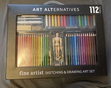 Art Alternatives 112 Piece Fine Artist Sketching & Drawing Art Set NEW IN BOX