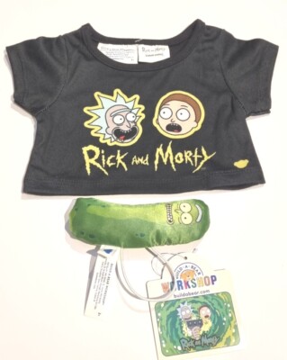 Build A Bear Rick And Morty T-Shirt & Wristie Pickel neu mit Etikett 