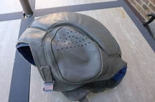 VTG LEATHER PADDED MILITARY AVIATION CAP, LR 1989, SN B11589