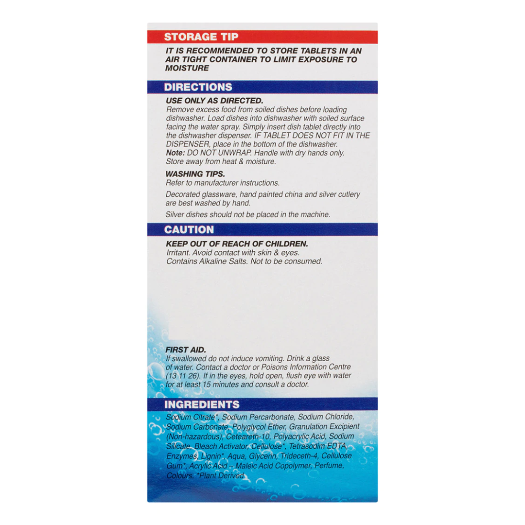 2 x 42pk Earth Choice All In One Dishwasher Tablets Lemon 672g Dish