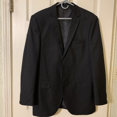 Mazari Black 2 Piece Suit 40R Jacket 34R Pants