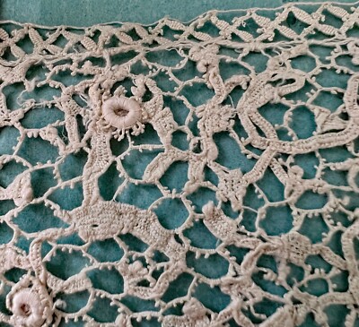 6 Yds Rare Antique 19th C Italian Rose Point Lace DF 115 | eBay
