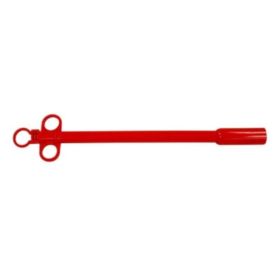 Red plastic LARGE BALLING GUN for 15 gram boluses For cow horse pill vet use