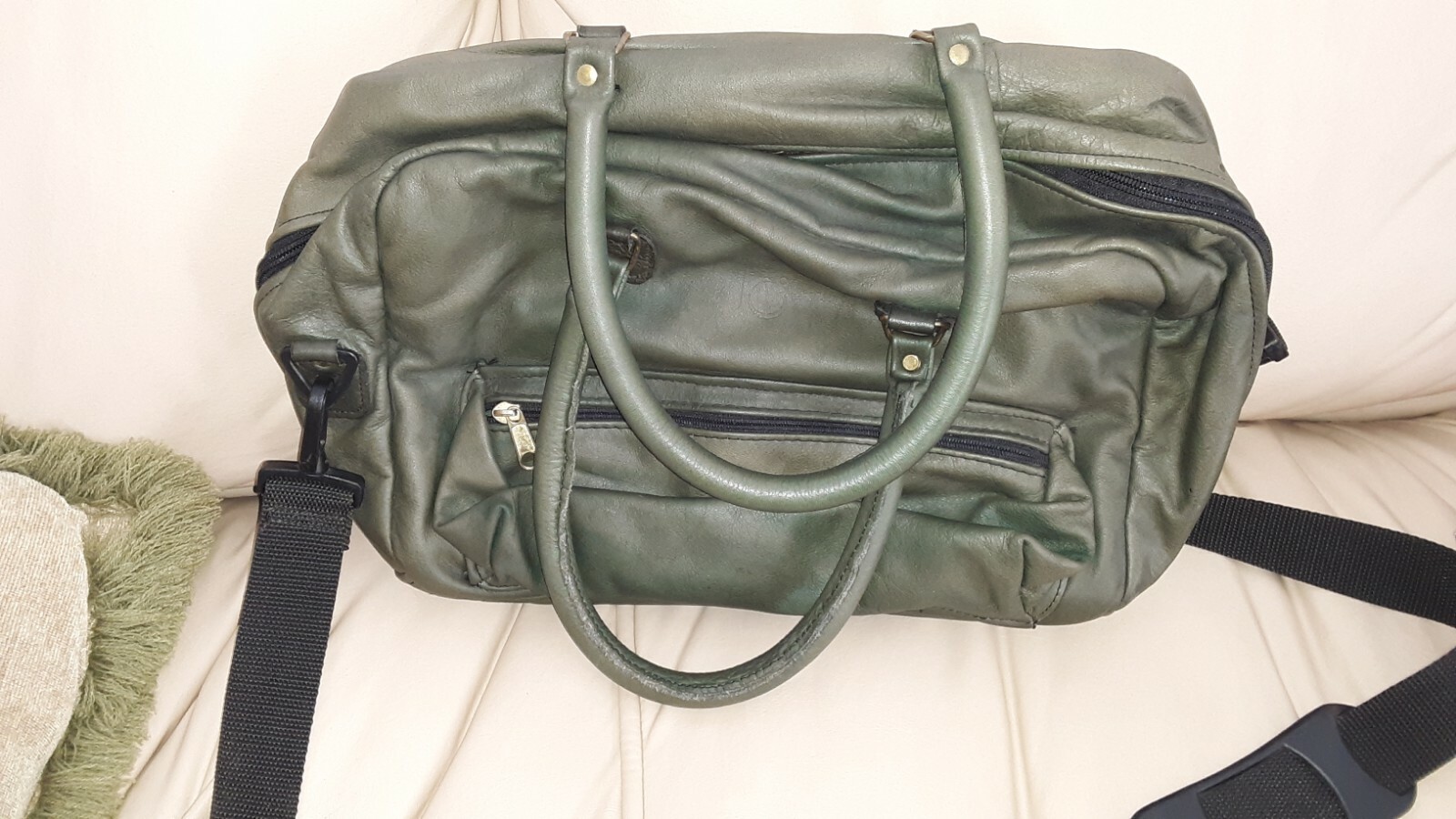 Professional Case Green Leather Multipocket Physi… - image 10