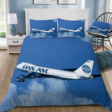 Pan Am 747  Doona / Duvet Cover and 2 Pillow Slips