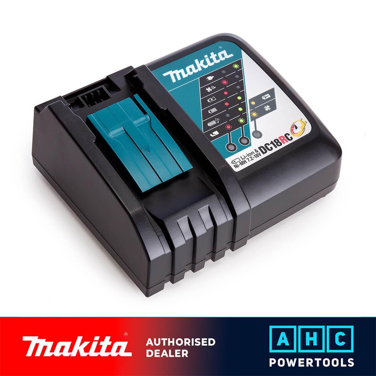Cargador de batería rápido Makita DC18RC Li-ion 7,2 V - 18 V 240 V nuevo stock genuino del Reino Unido