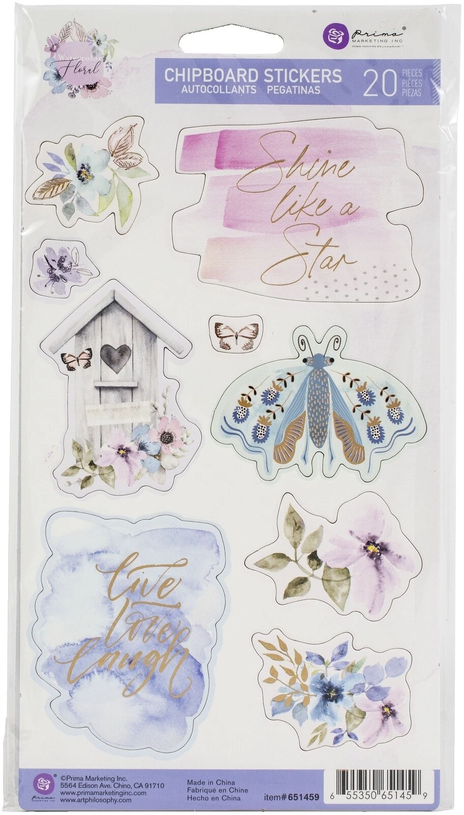 Foiled Shapes Scrapbooking Stickers