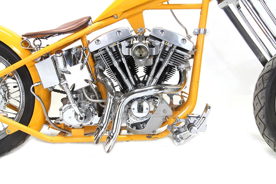 Chrome Wyatt Gatling Down Draft Drag Pipes fits Harley Davidson - Image 2 of 4