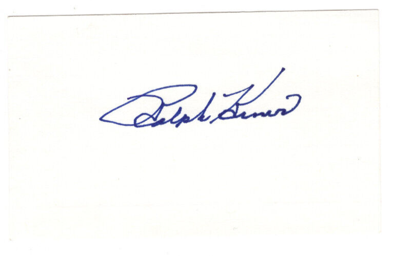 Ralph Kiner Signed Index Card / Autographed Baseball HOF