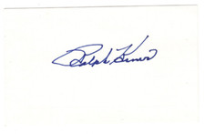 Ralph Kiner Signed Index Card / Autographed Baseball HOF Pittsburgh Pirates